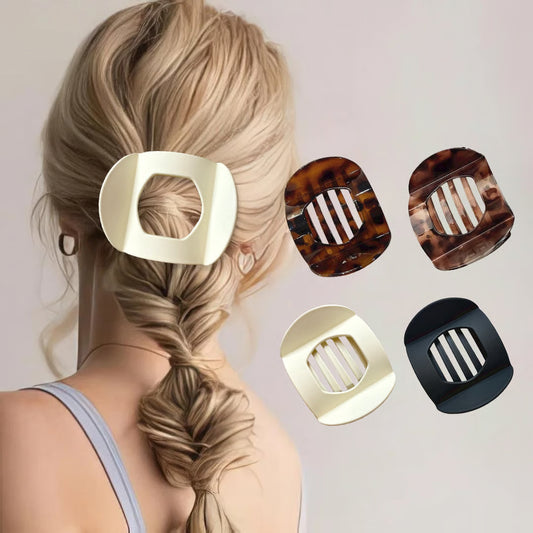 🎁Casual Versatile Solid Colour Lay Flat Hair Clip