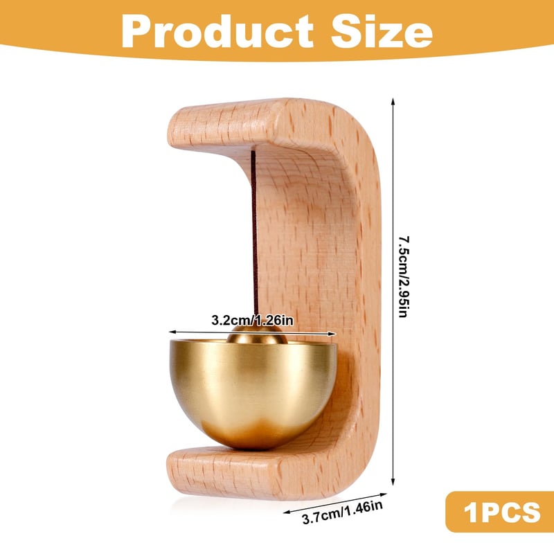 🔥🔔 Magnetic Wooden Doorbell for All Materials