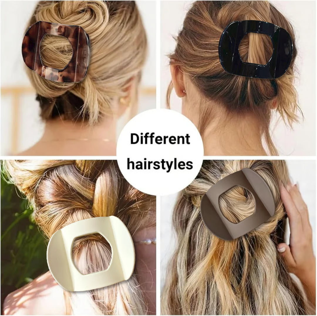 🎁Casual Versatile Solid Colour Lay Flat Hair Clip