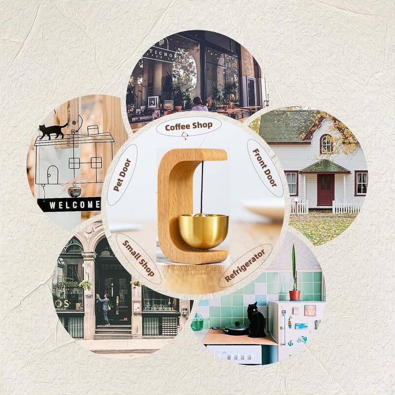 🔥🔔 Magnetic Wooden Doorbell for All Materials