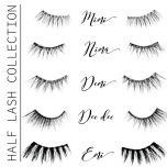 5 Pairs Pre glued half lashes,No glue needed!
