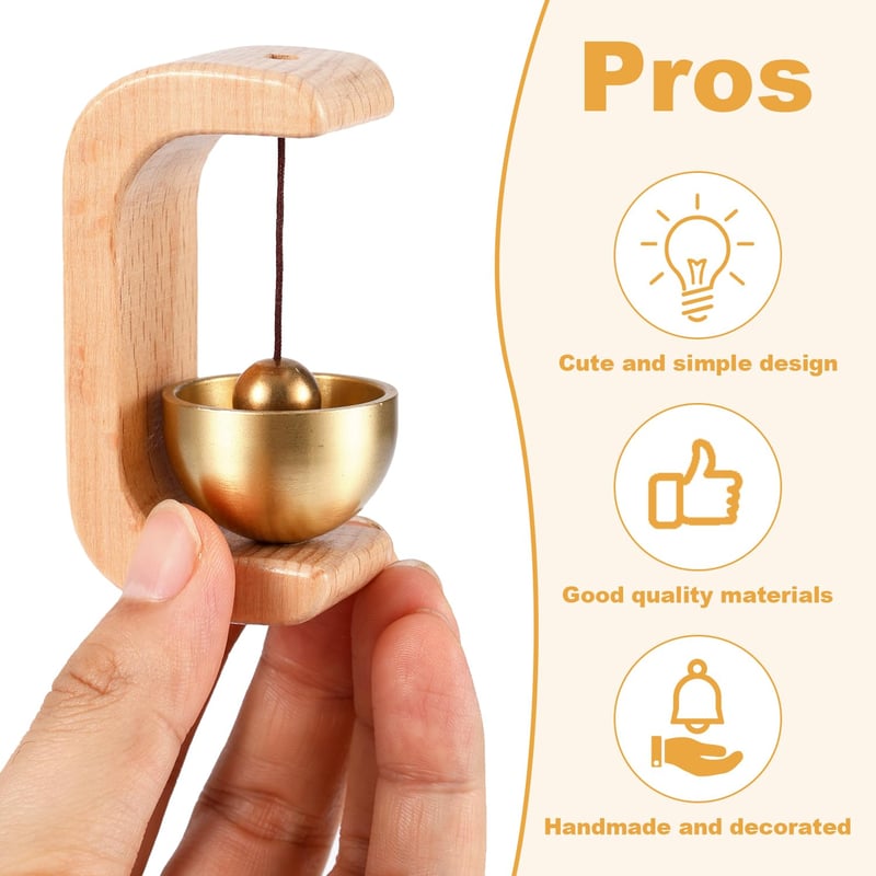 🔥🔔 Magnetic Wooden Doorbell for All Materials