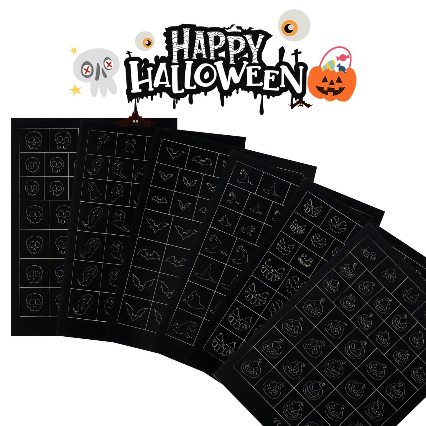 Halloween Nail Sticker-Hollow