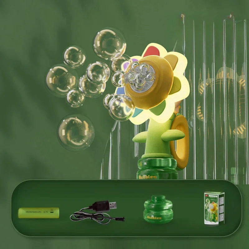 Handheld Flower Bubble Machine