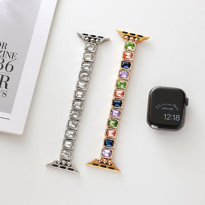 Rainbow Rhinestone Charm Bracelet