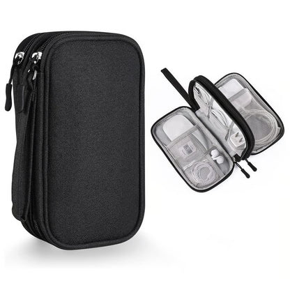 🔥Travel Cable Organizer Pouch, Double Layers All-in-One Storage Bag for Cord