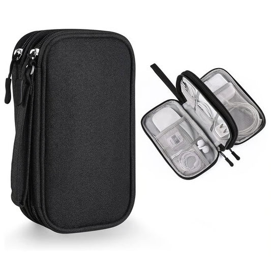 🔥Travel Cable Organizer Pouch, Double Layers All-in-One Storage Bag for Cord