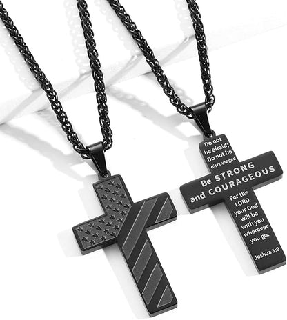 Cross Necklace for Men Stainless Steel