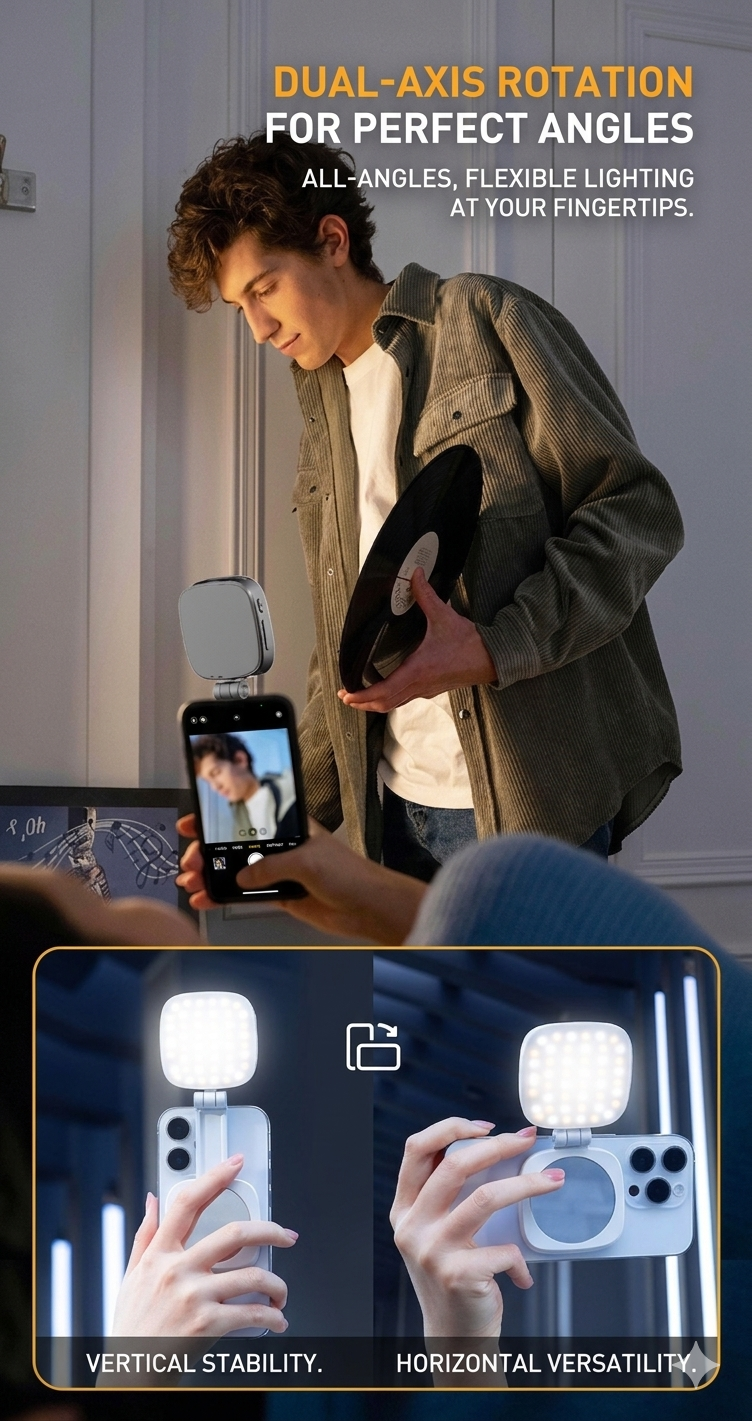 MagGlow™ Magnetic Selfie Light