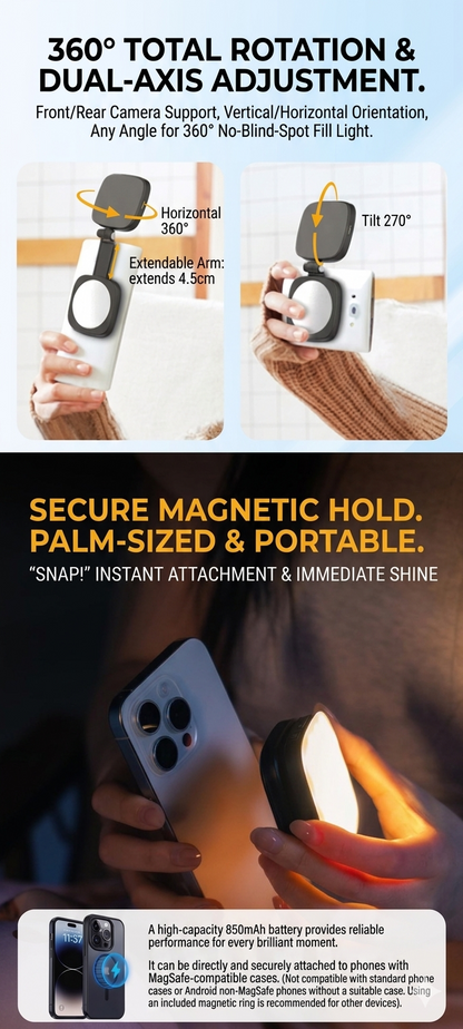 MagGlow™ Magnetic Selfie Light
