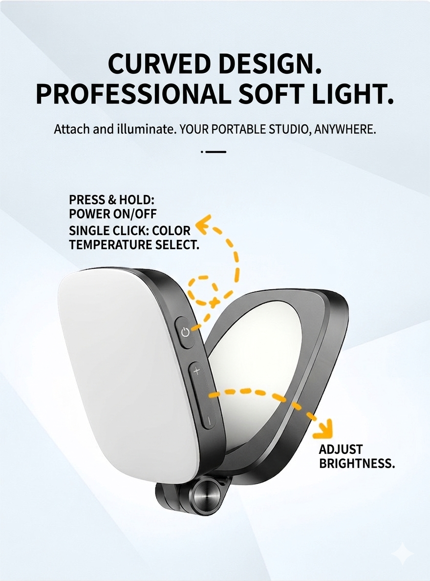 MagGlow™ Magnetic Selfie Light