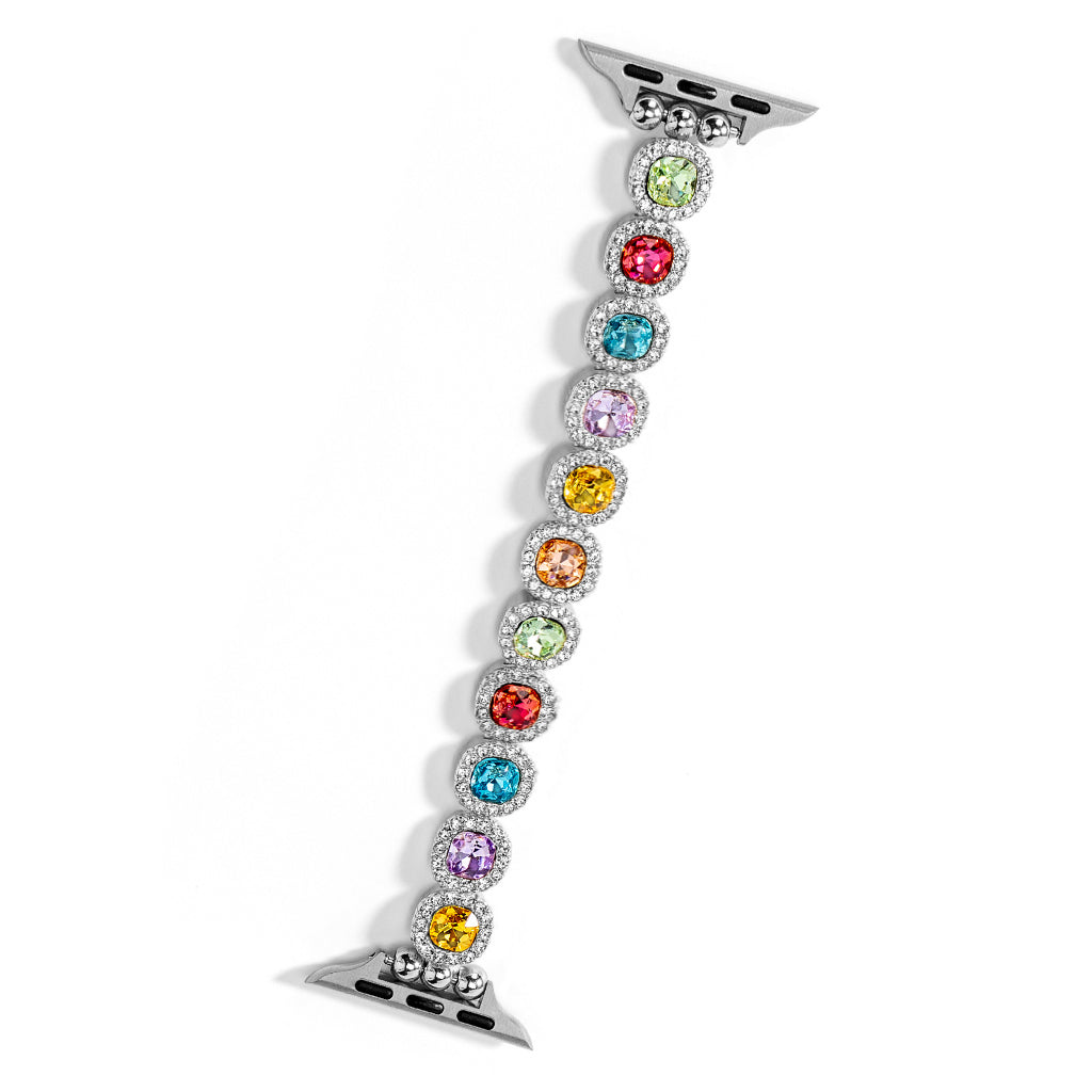 Rainbow Rhinestone Charm Bracelet