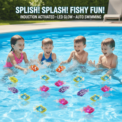 Summer Sale 🌞 4Pcs Induction Activated | LED Light Up | Auto-Swimming Bath Toy