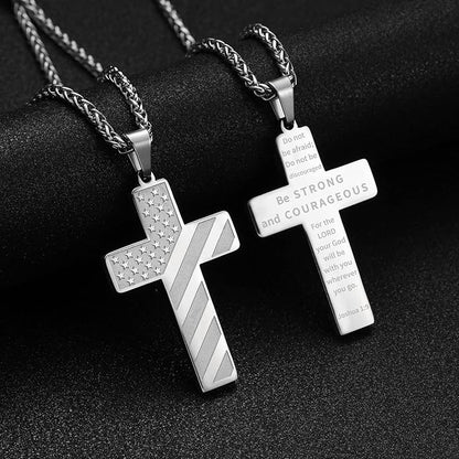 Cross Necklace for Men Stainless Steel