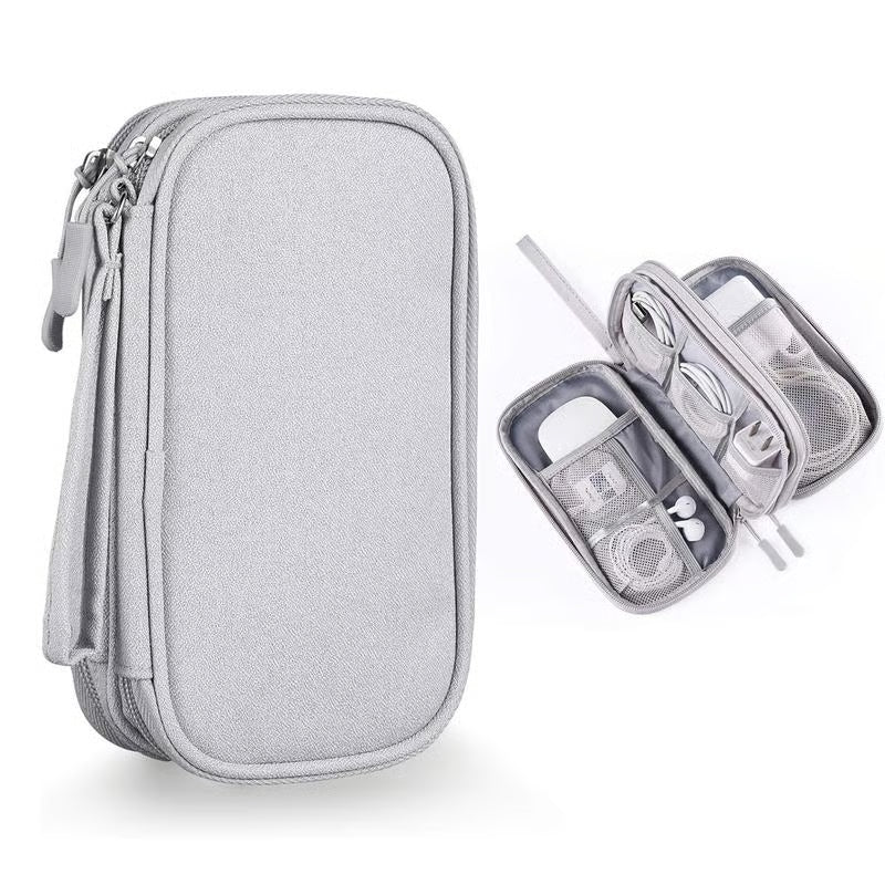 🔥Travel Cable Organizer Pouch, Double Layers All-in-One Storage Bag for Cord