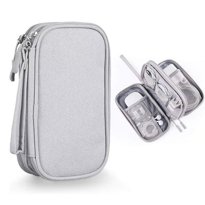 🔥Travel Cable Organizer Pouch, Double Layers All-in-One Storage Bag for Cord
