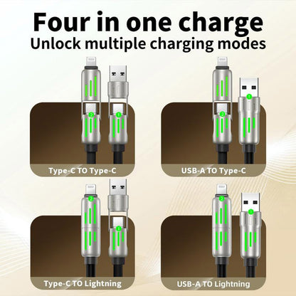 Last Day Buy 3 Free 1 - 4-in-1 USB Charging Cable fast charging 240W