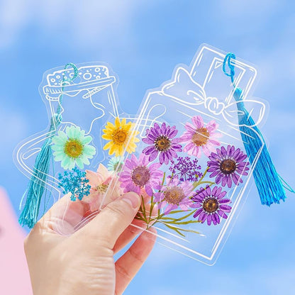 Transparent Dried Flower Bookmarks