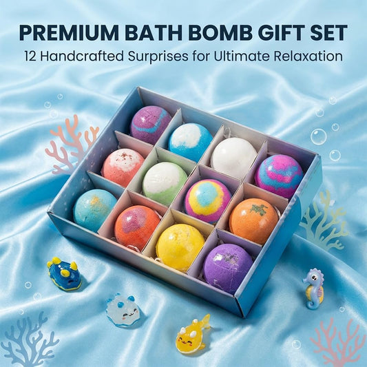 🔥Limited Time Promotion 50% OFF🔥12-Piece Bath Bomb Gift Set for Kids