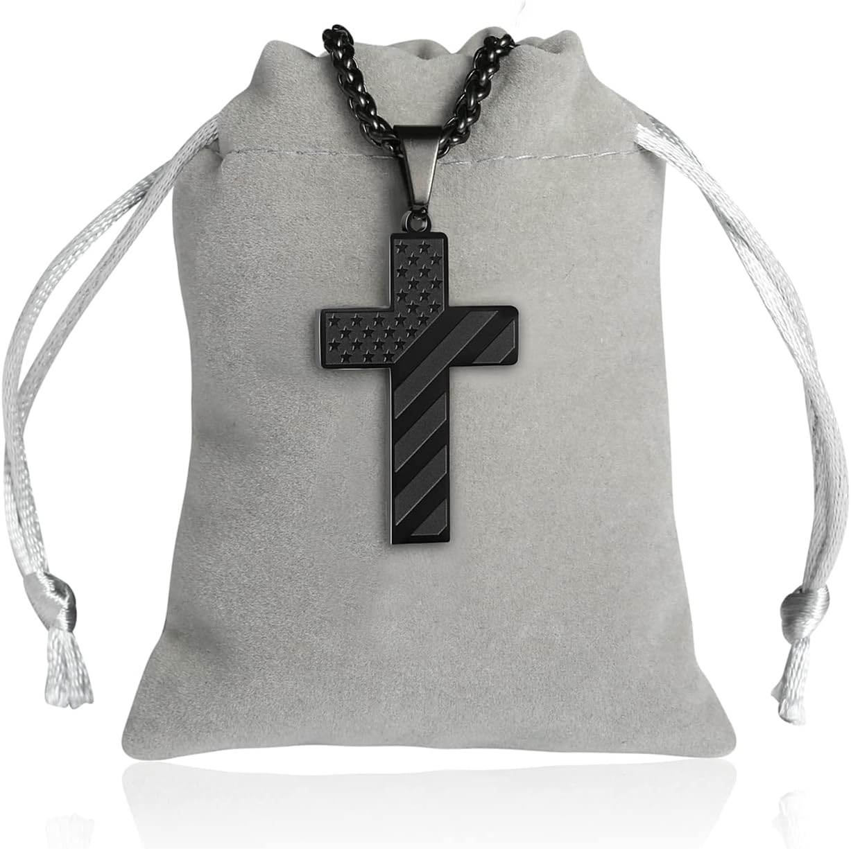 Cross Necklace for Men Stainless Steel