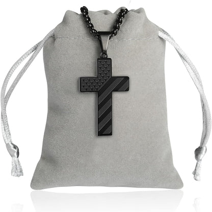 Cross Necklace for Men Stainless Steel