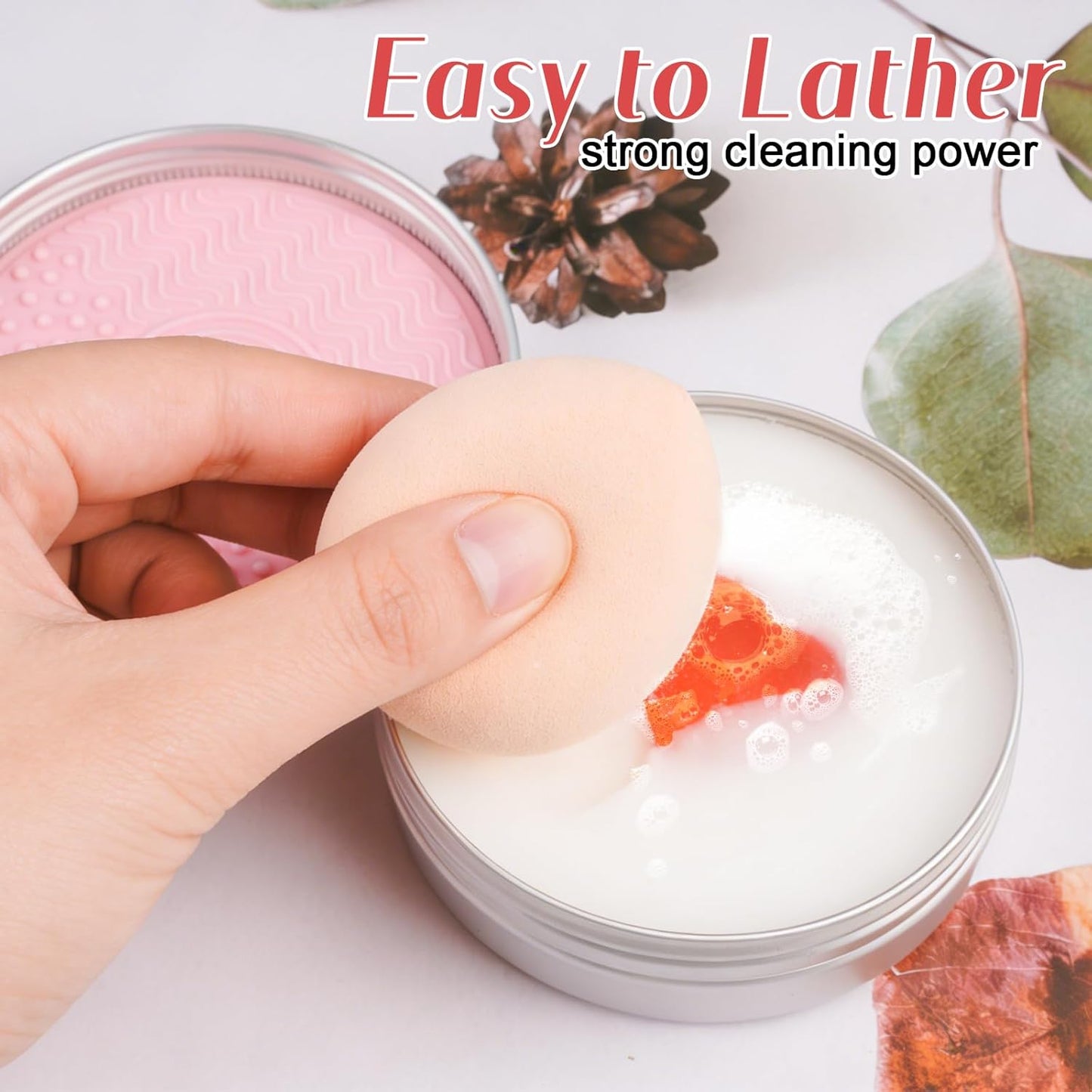 Makeup Brush Cleaner Soap with Silicone Mat