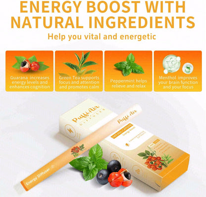 PUFFIAIR Herbal Diffuser Duo with Milk Thistle, Guarana & More丨Inner Vitality Duo for Liver Detox & Energy Boost Support - 600 Uses Per Stick