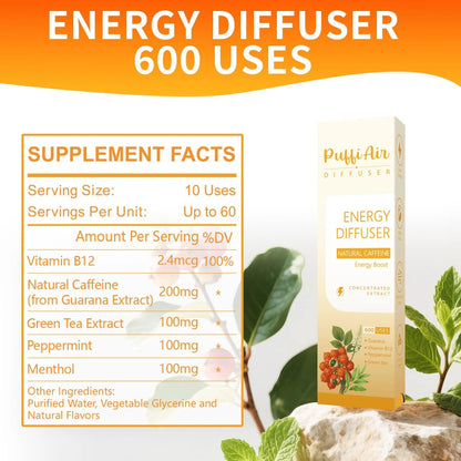PUFFIAIR Herbal Diffuser Duo with Milk Thistle, Guarana & More丨Inner Vitality Duo for Liver Detox & Energy Boost Support - 600 Uses Per Stick