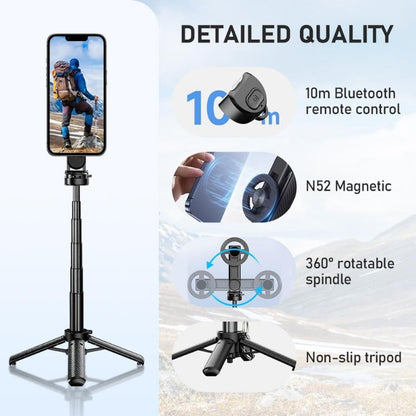 Pocket-Size MagSafe Selfie-Stick Tripod with Bluetooth Remote