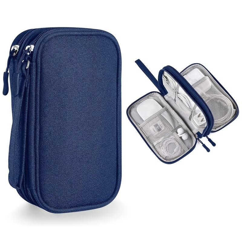 🔥Travel Cable Organizer Pouch, Double Layers All-in-One Storage Bag for Cord