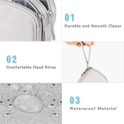 🔥Travel Cable Organizer Pouch, Double Layers All-in-One Storage Bag for Cord