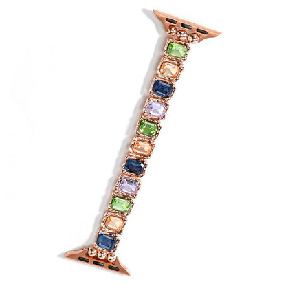 Rainbow Rhinestone Charm Bracelet