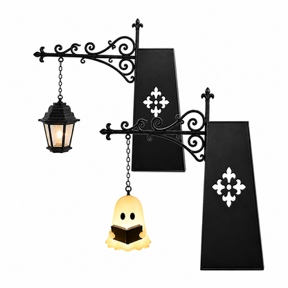 Cozy Bookworm Ghost Lantern
