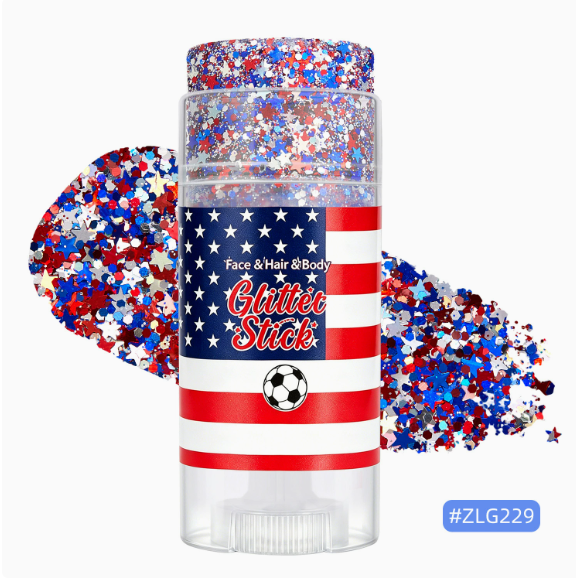 🦅4th of July Glitter Stick✨Red, White & Blue Body & Hair Sparkle