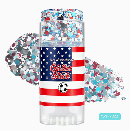 🦅4th of July Glitter Stick✨Red, White & Blue Body & Hair Sparkle