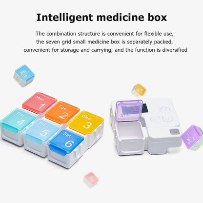 Smart 7-Day Pill Organizer with Electronic Alarm – Large Capacity Weekly Medicine Reminder Box