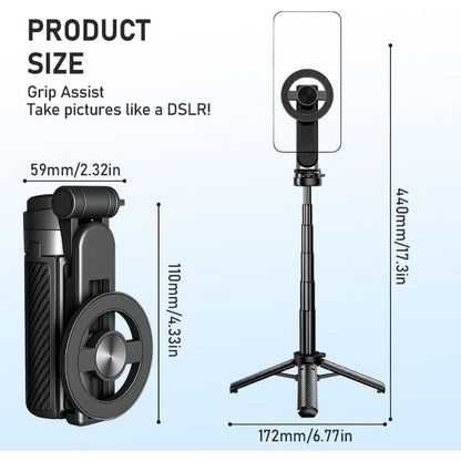 Pocket-Size MagSafe Selfie-Stick Tripod with Bluetooth Remote