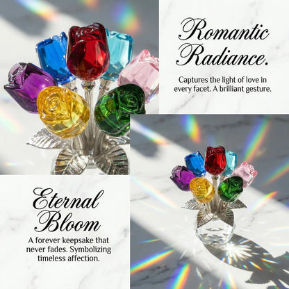 Elegant Crystal Flower Statue