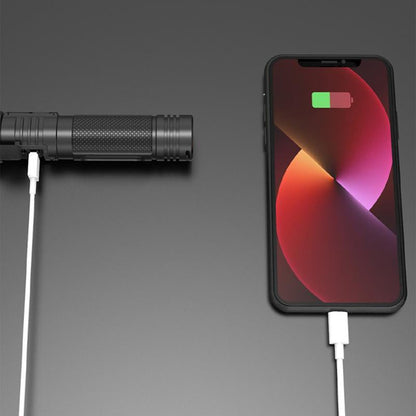 🔥 2-in-1 Power Bank Flashlight – Super Bright, Zoomable & USB Rechargeable for Camping & Emergencies