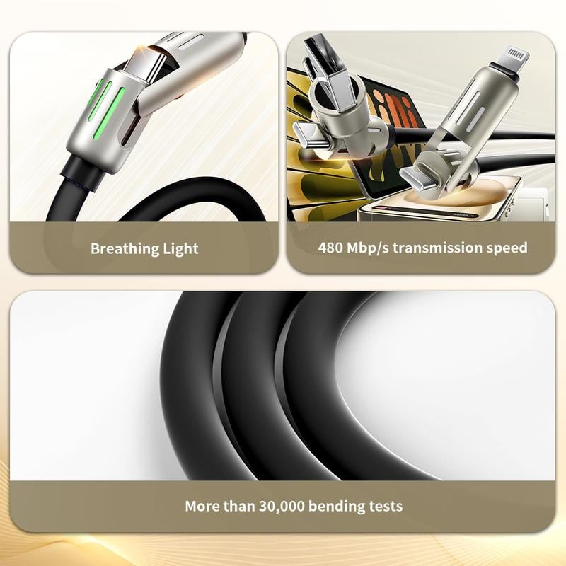 Last Day Buy 3 Free 1 - 4-in-1 USB Charging Cable fast charging 240W