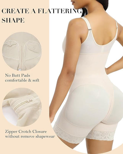 Women's Belly Tummy Lifting Butt Lifting Zipper Postpartum Body Shaper