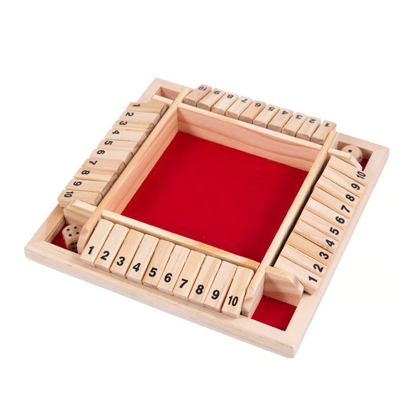🔥SHUT THE BOX-WOODEN DICE BOARD GAME