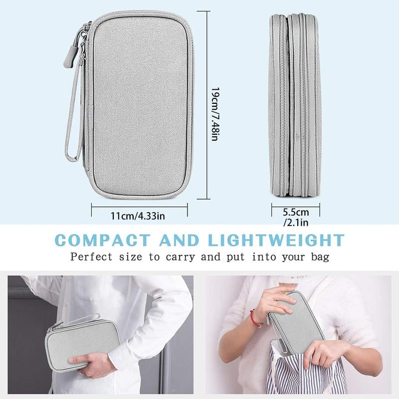 🔥Travel Cable Organizer Pouch, Double Layers All-in-One Storage Bag for Cord