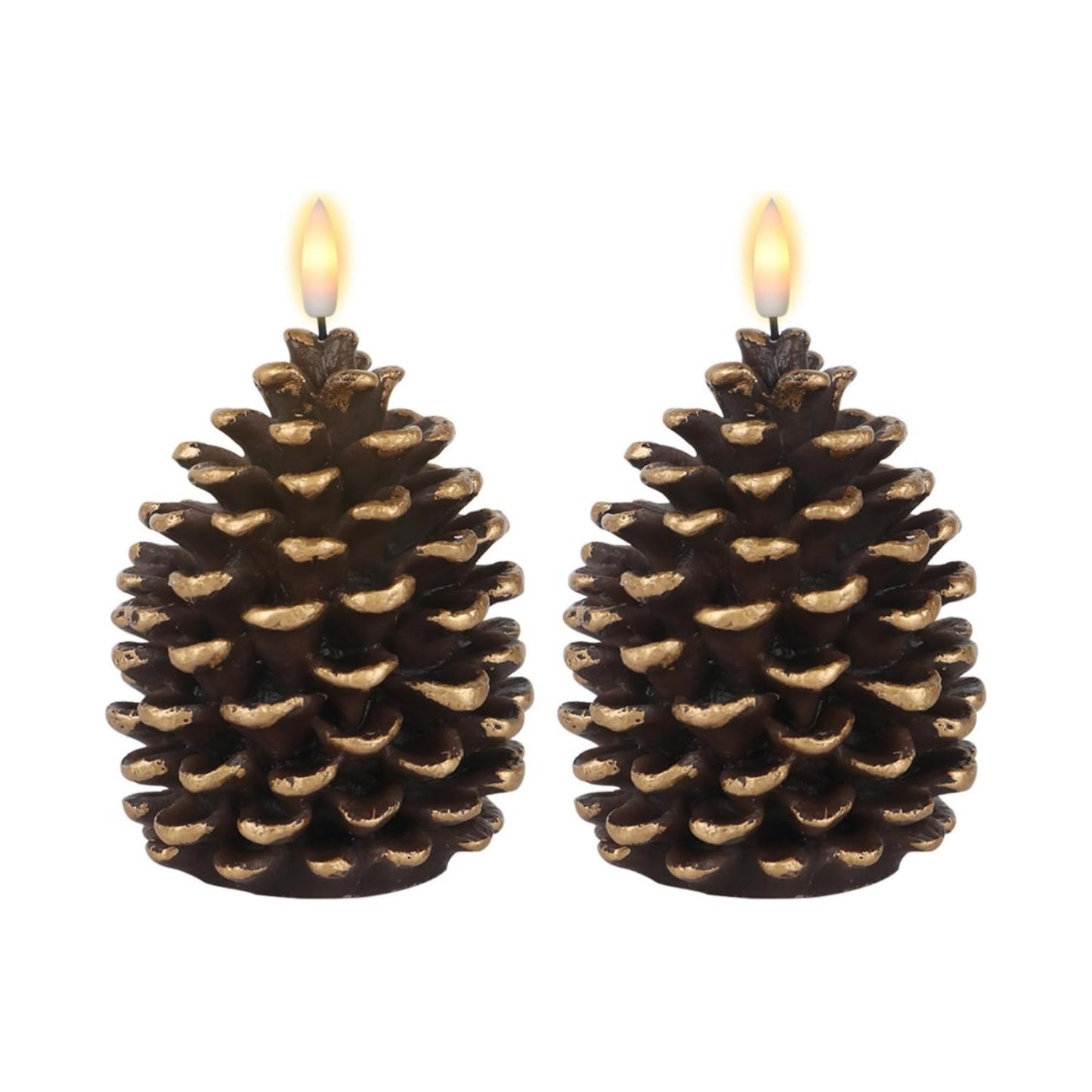 Flameless Pinecone Candles Battery Operated