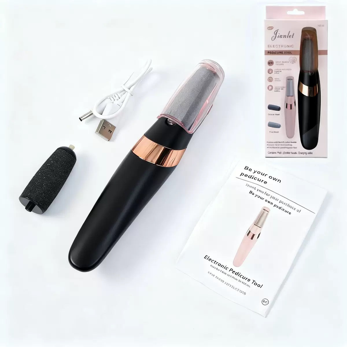 Rechargeable Electric Foot File – Smooth Heels, Anytime Anywhere